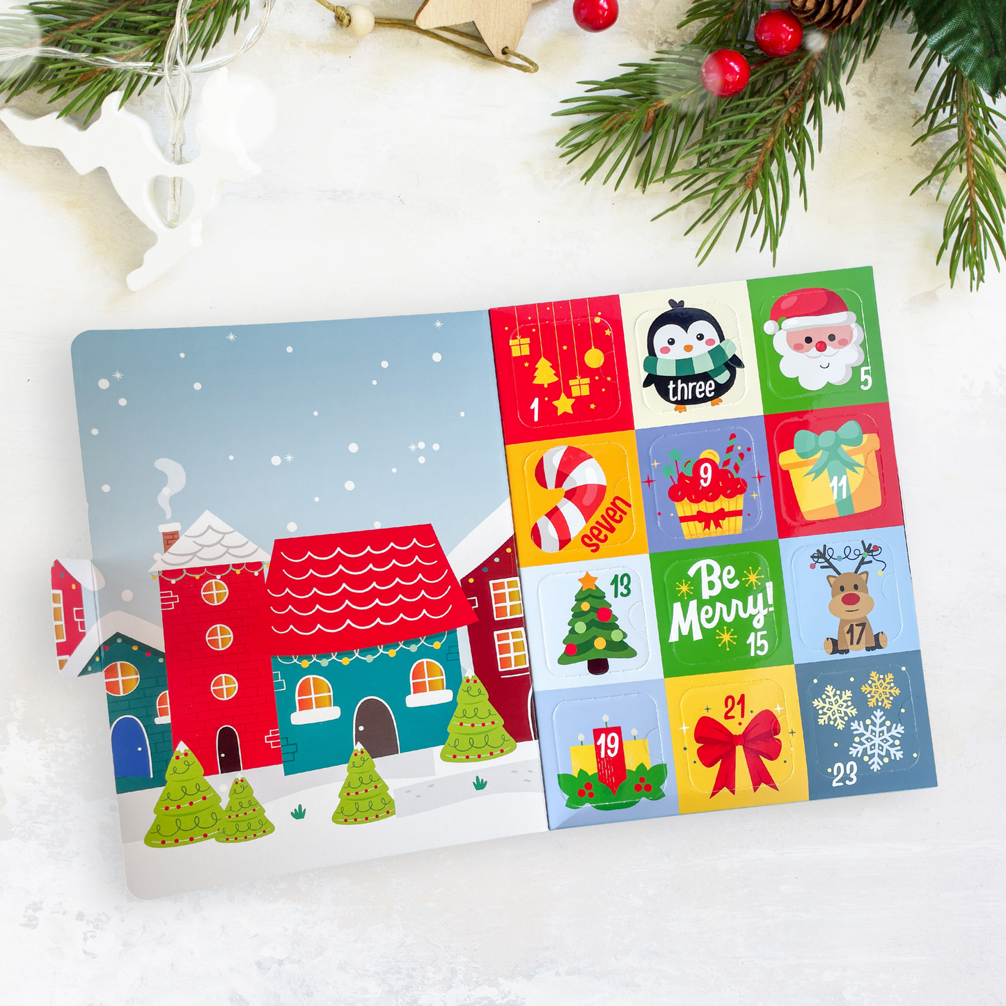 Wholesale DIY advent calendar box featuring odd numbers design, ideal for a fill-your-own holiday countdown.