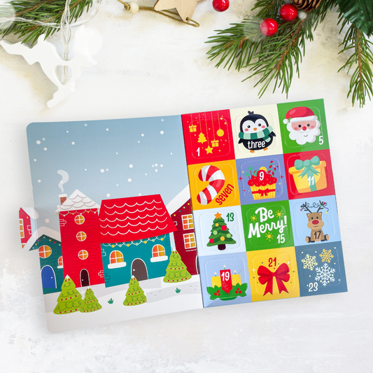 Wholesale DIY advent calendar box featuring odd numbers design, ideal for a fill-your-own holiday countdown.